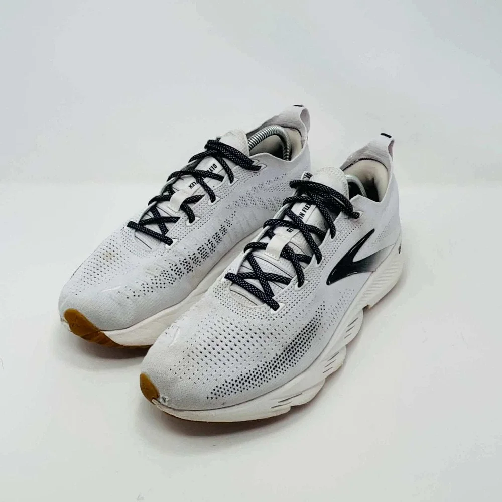Brooks Glycerin StealthFit 20 Mens 11 Running Shoes White Black 1104781D187